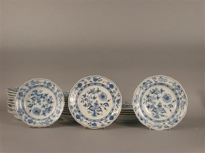 Appraisal: German 'Blue Onion' pattern part dinner service stamped 'Meissen' th