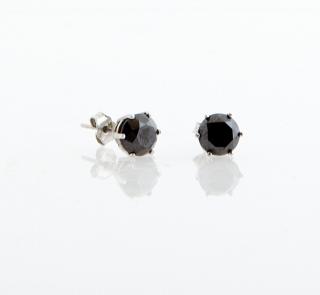 Appraisal: Pair of K White Gold Diamond Stud Earrings each with