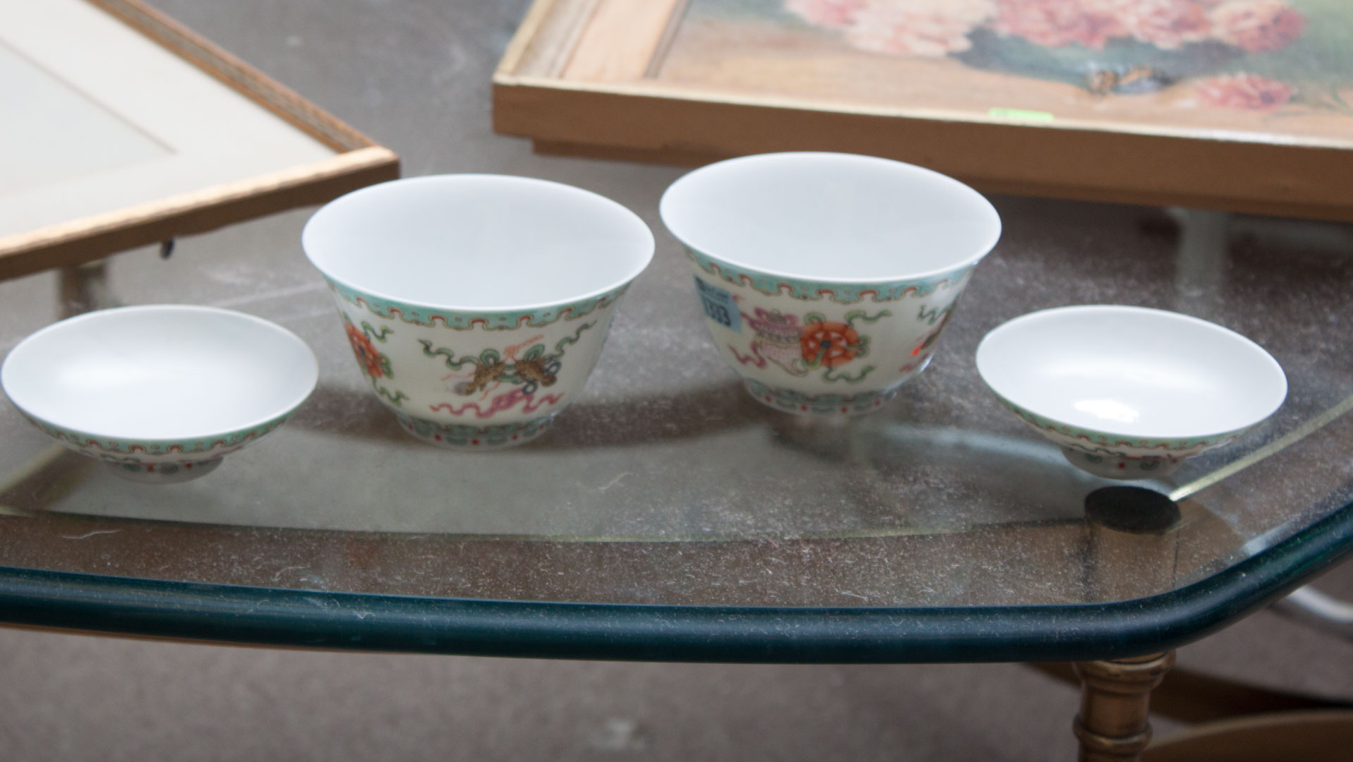 Appraisal: a Pair of export cups with lids