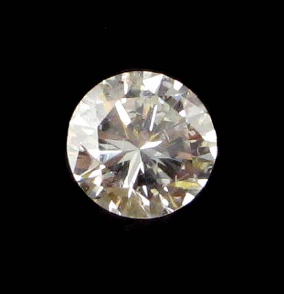 Appraisal: An unmounted circular-cut diamond weighing in total cts