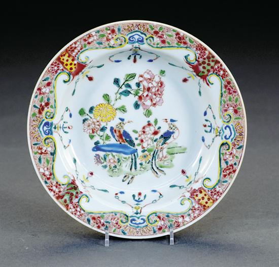 Appraisal: Chinese Export porcelain deep plate circa - scrollwork border centering