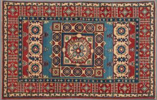 Appraisal: Uzbek Kazak Carpet ' x ' Uzbek Kazak Carpet '