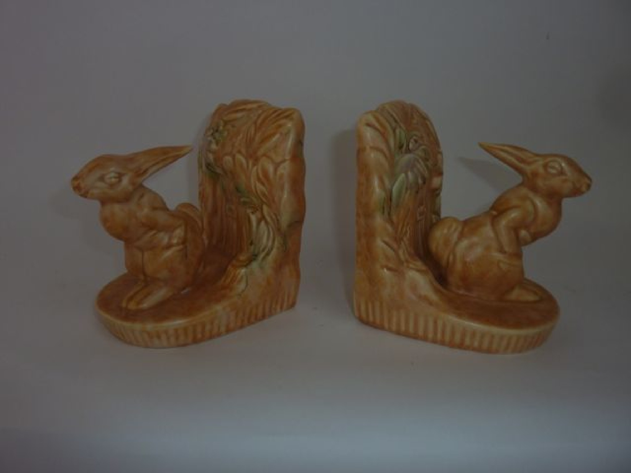 Appraisal: A pair of Beswick bookends with applied figures of rabbits