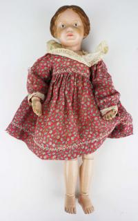 Appraisal: Schoenhut Girl Doll Schoenhut girl doll Carved wood hair and