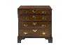 Appraisal: A GEORGE III MAHOGANY CHEST OF DRAWERS with moulded top