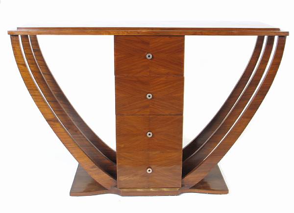 Appraisal: An Art Deco style console height in width ft in