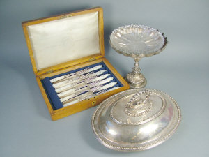 Appraisal: Elkington Co' an electrotype silver plated tazza cm high with