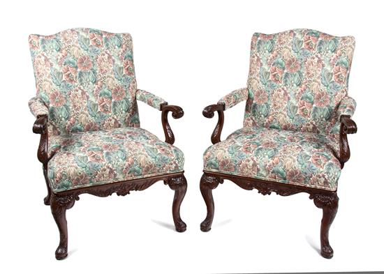 Appraisal: Sale Lot A Pair of George II Style Mahogany Open