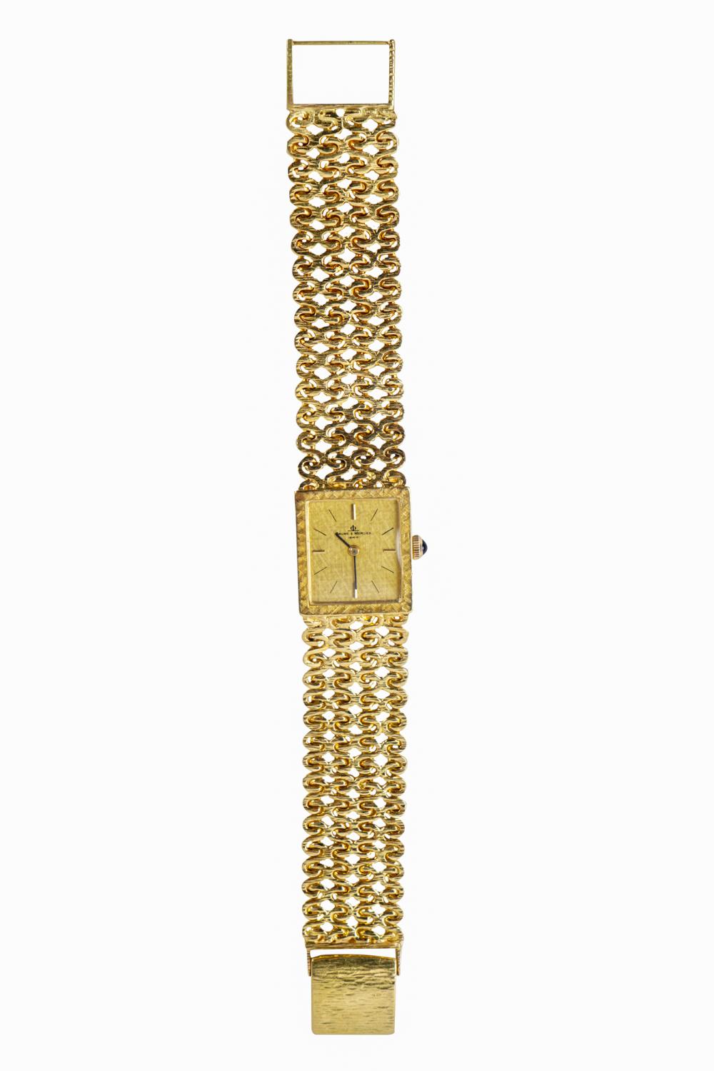 Appraisal: KARAT YELLOW GOLD BAUME MERCIER LADY'S WATCHthe back case marked