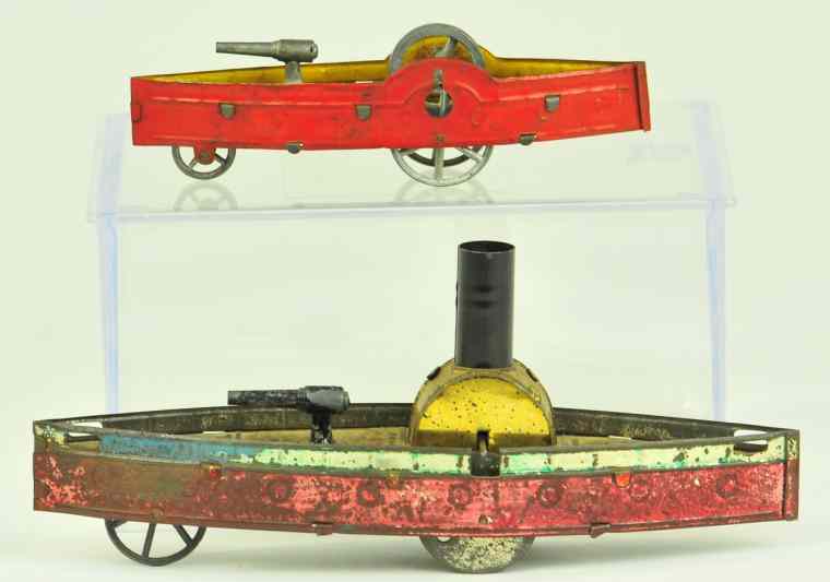 Appraisal: LOT OF TWO ROSSIGNOL TIN BOATS Both done in tin