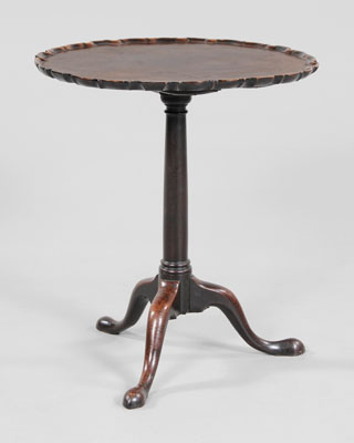 Appraisal: Chippendale Carved Mahogany Tea Table British th century mahogany throughout