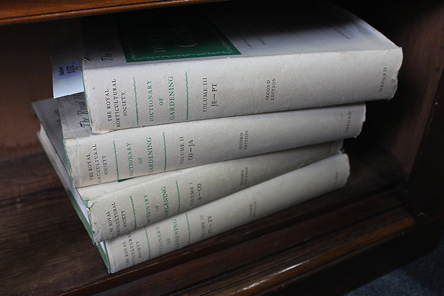 Appraisal: FOUR VOLUMES OF THE ROYAL HORTICULTURAL SOCIETY DICTIONARY OF GARDENING