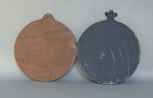 Appraisal: Two slate dough boards dia and dia Provenance Collection of