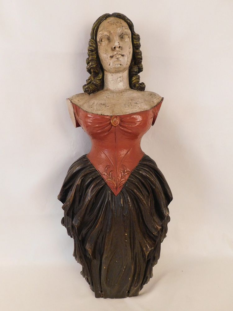 Appraisal: MODERN SHIP FIGUREHEAD JENNY LIND Modern decorative painted composition ship's