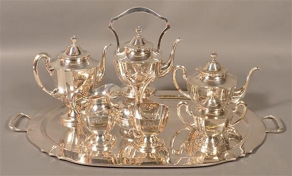 Appraisal: Moreno Sterling Piece Coffee and Tea Service Gonzalo Moreno Mexico