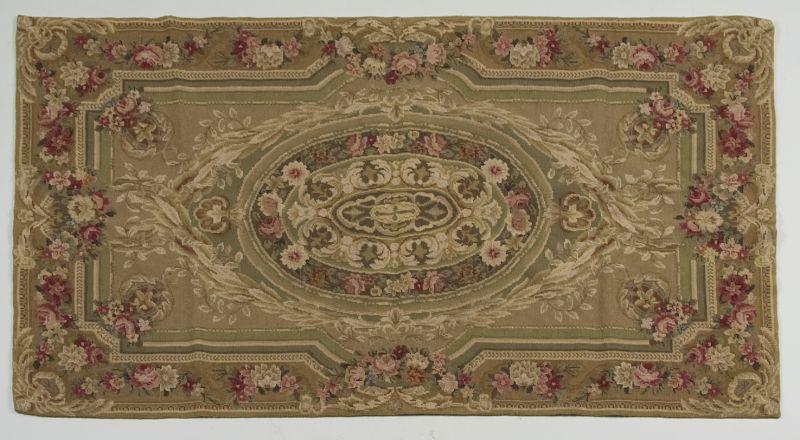 Appraisal: Handmade Needlepoint Area Rug with the appearance of an Aubusson