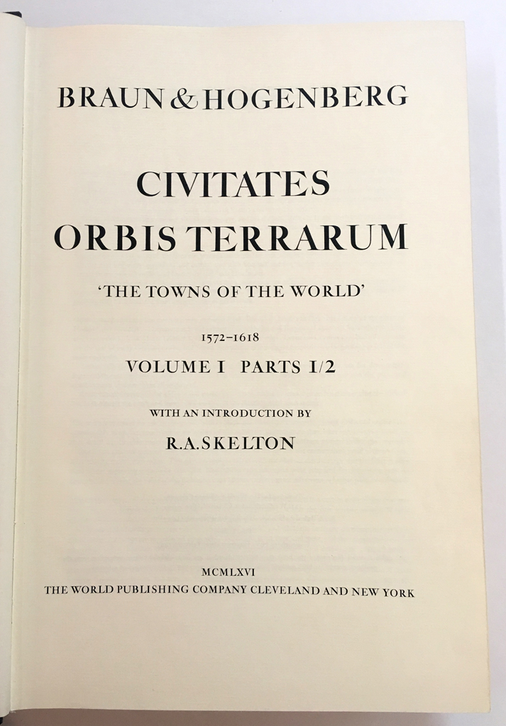 Appraisal: REFERENCE--FACSIMILE ATLAS Braun Hogenberg Civitates Orbis Terrarum With introduction by