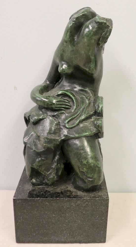 Appraisal: In The Style Of Archipenko Bronze Sculpture Signed on the