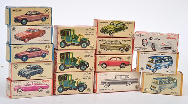 Appraisal: ANGUPLAS MINI CARS MODELS SPAIN SCALE PLASTIC INCLUDES X SERIES