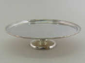 Appraisal: A large modern silver-plated tazza with reed and ribbon border