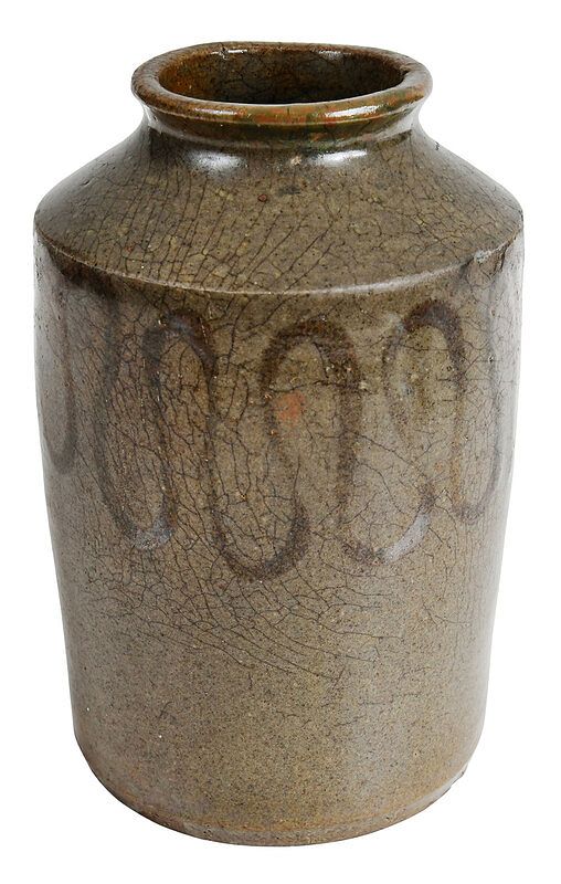 Appraisal: Thomas Chandler Attributed Stoneware Preserve Jar likely made at Kirksey's