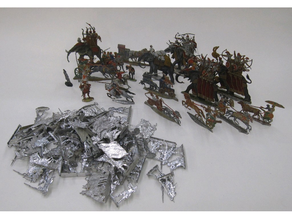 Appraisal: Lot comprising assorted German metal silhouette military figures some painted