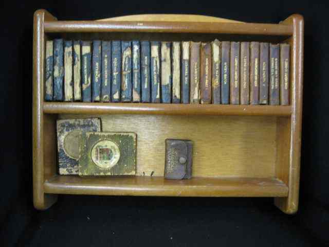 Appraisal: Lot of Miniature Books Wall Shelf