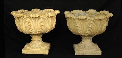 Appraisal: PAIR OF TERRACOTTA URNS x in impressed J Stiff Sons