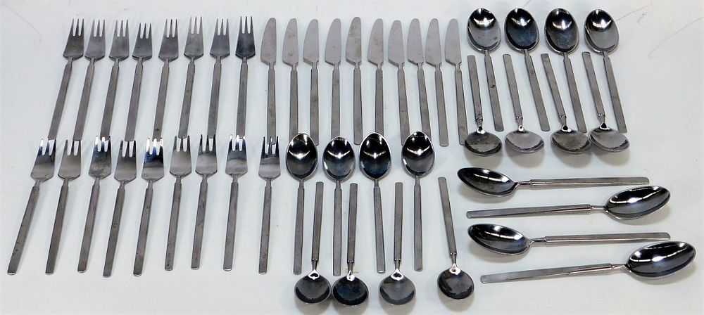 Appraisal: PC Eric Herlow Obelisk Copenhagen Flatware Set Denmark - Includes