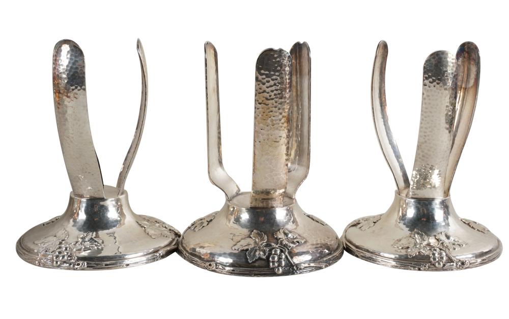 Appraisal: THREE GORHAM STERLING STANDSeach with Gorham sterling hallmarks to underside