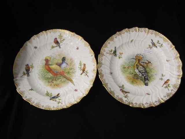 Appraisal: Pair of Fine Handpainted Porcelain Bird Plates Royal Berlin mark