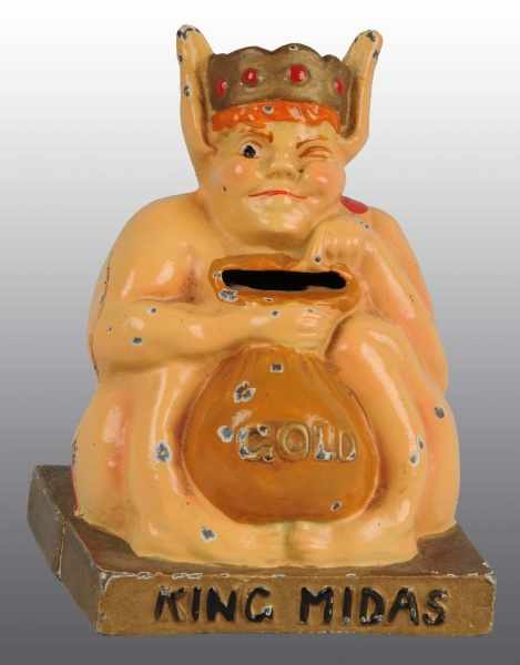 Appraisal: Cast Iron King Midas Still Bank Description Manufactured by Hubley