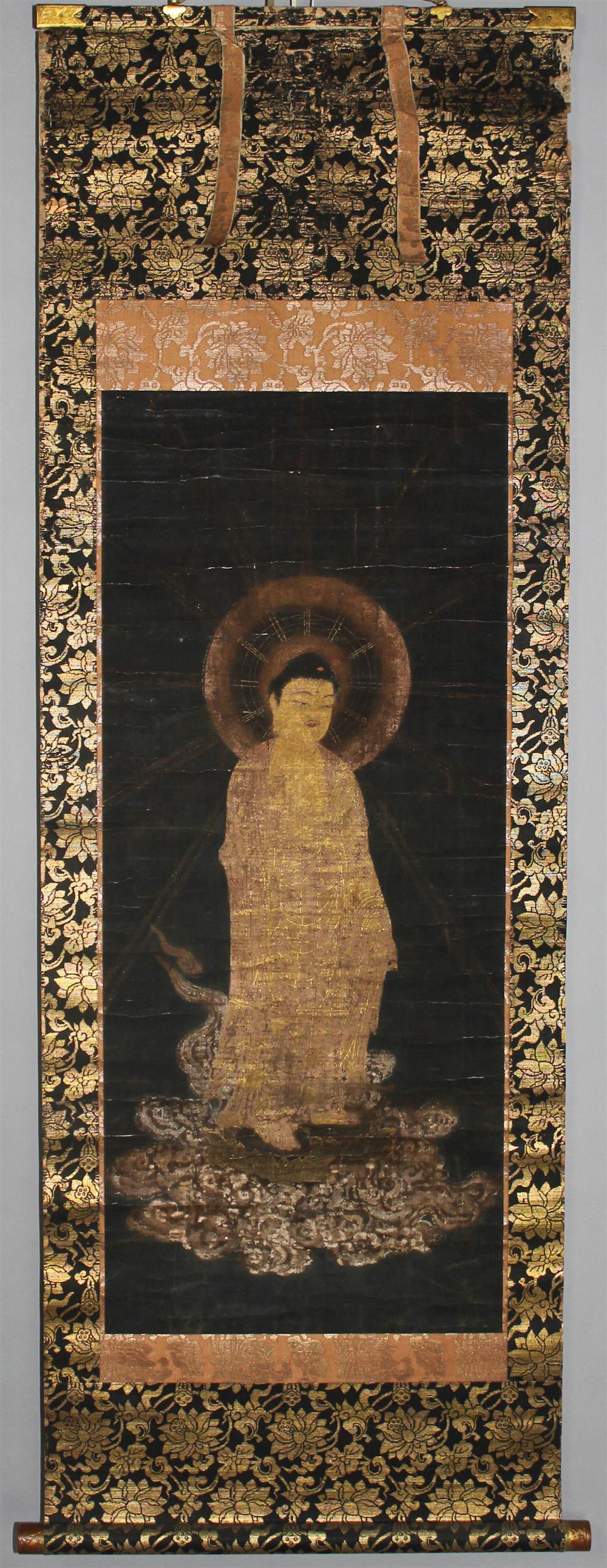 Appraisal: AMIDA BUDDHA JAPANESE SCROLL PAINTING Amida Buddha Japanese scroll painting