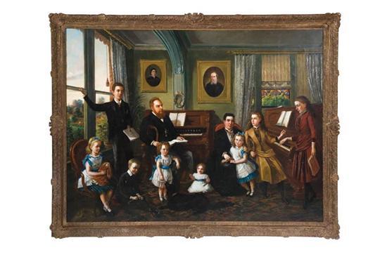 Appraisal: FAMILY PORTRAIT BY BENJAMIN CAM NORTON ENGLAND - Oil on