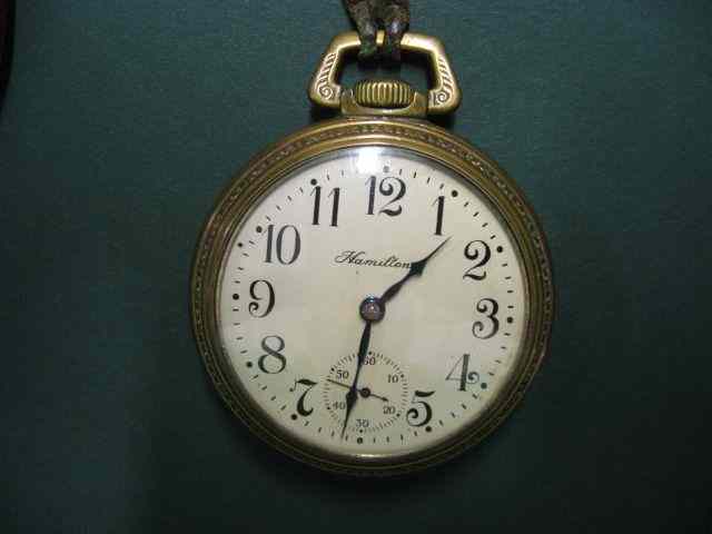 Appraisal: Hamilton Pocketwatch Jewel open face model gold-filled case working