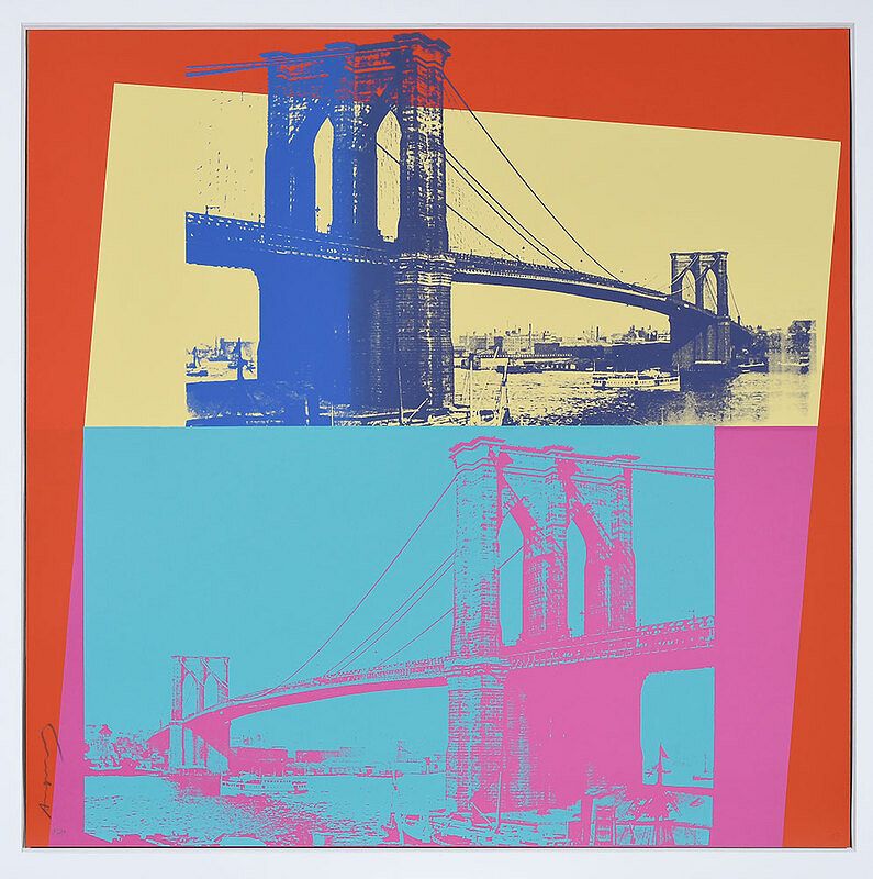 Appraisal: Andy Warhol New York Pennsylvania - Brooklyn Bridge F S