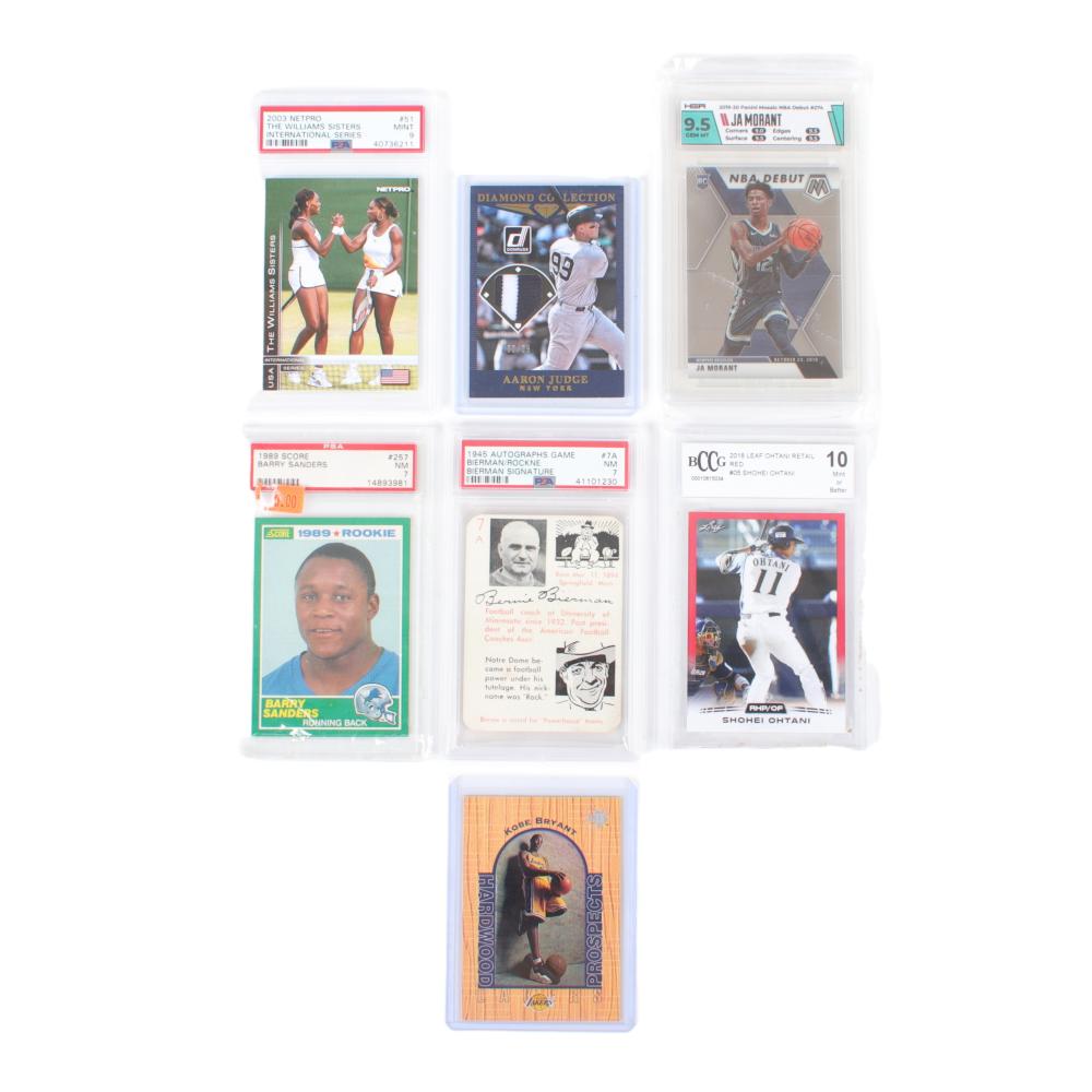 Appraisal: LOT OF CARDS FROM VARIOUS SPORTS INCLUDING BARRY SANDERS RC