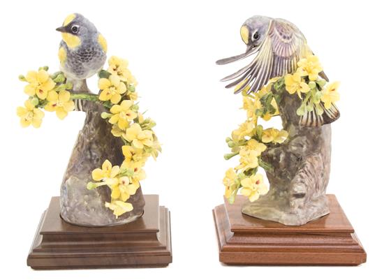 Appraisal: Sale Lot A Pair of Royal Worcester Porcelain Audubon Warblers