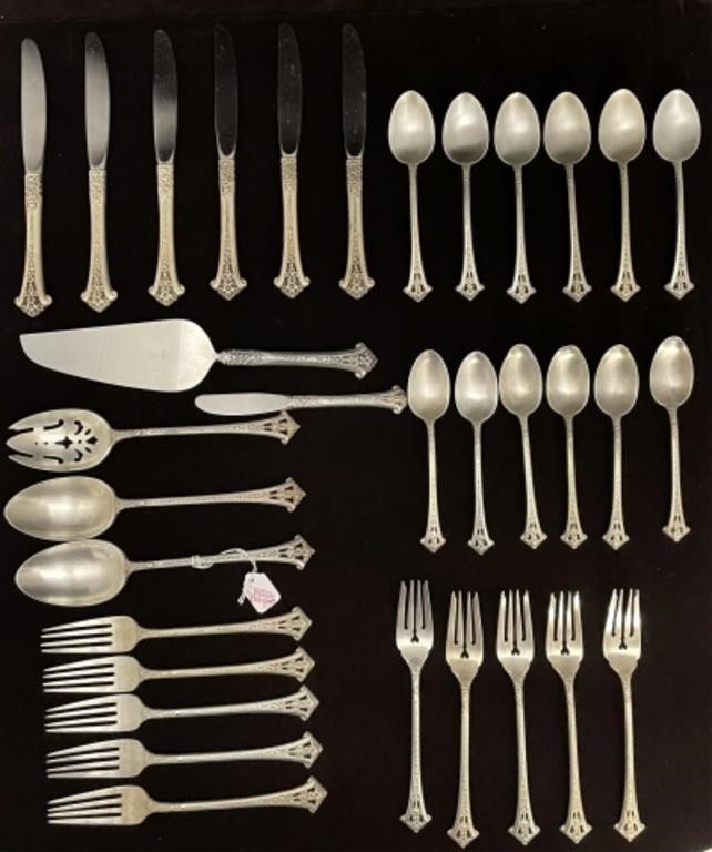 Appraisal: STERLING SILVER FLATWARE SET BY GORHAM CLASSICBouquet pattern To include