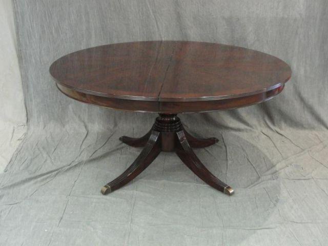 Appraisal: Mahogany Center Pedestal Dining Table with Leaves From as Scarsdale