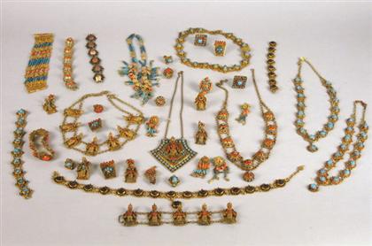 Appraisal: Collection of Nepalese metal and bead jewelry pieces all of