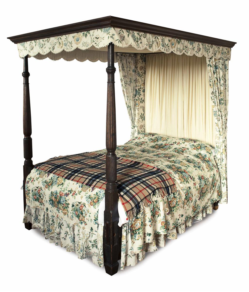 Appraisal: GEORGE III MAHOGANY FOUR POSTER BED LATE TH CENTURY the