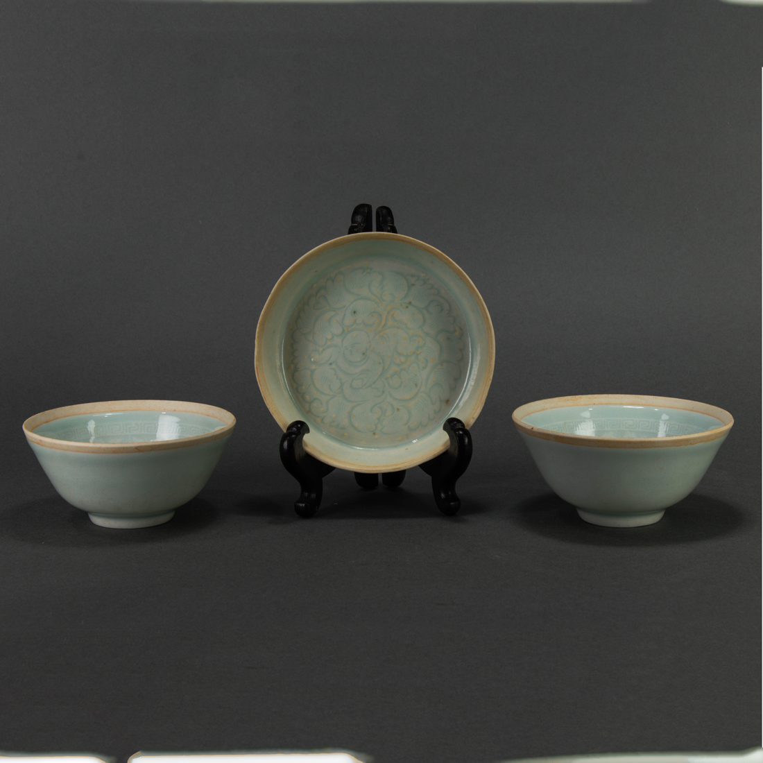 Appraisal: lot of Chinese Qingbai bowls and dish widest