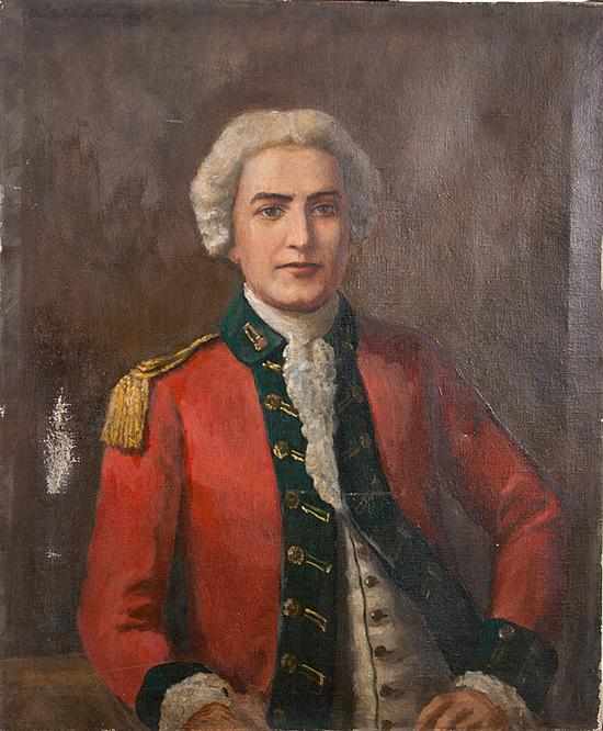 Appraisal: Christopher Aristide Desbouillons Murphy Georgia - PORTRAIT OF BRITISH OFFICER