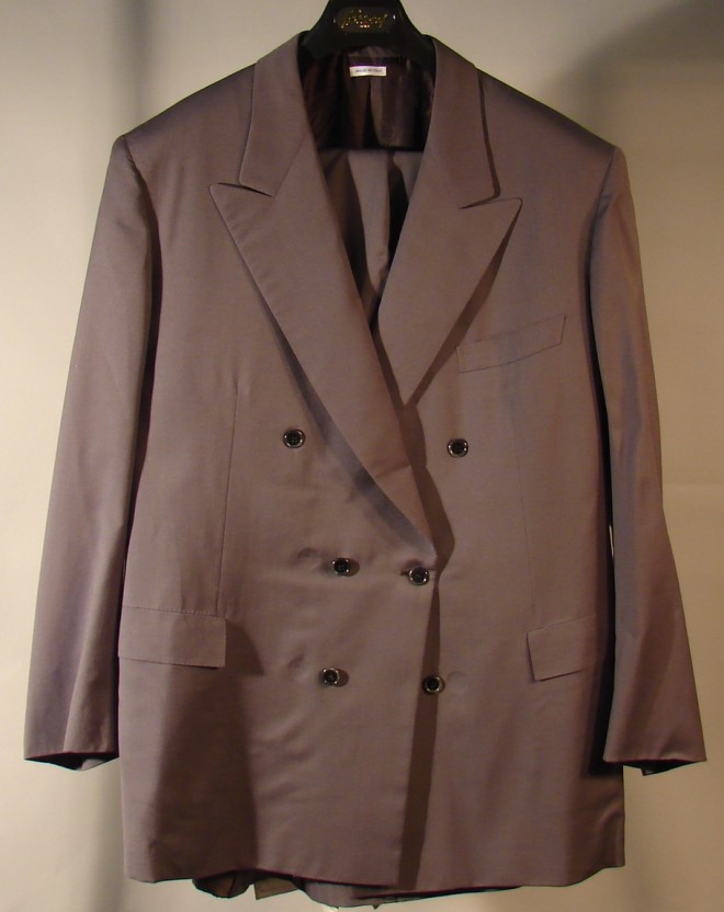 Appraisal: BRIONI SIZE medium grey Italian wool fine line twill Double