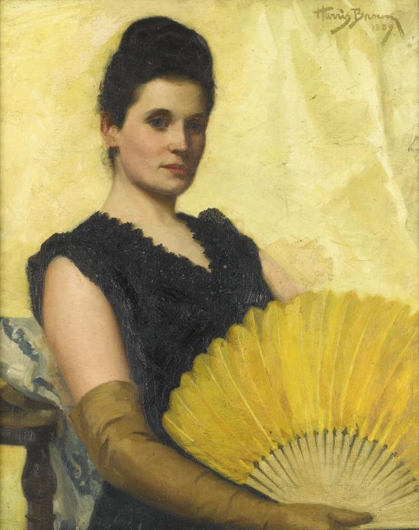 Appraisal: HENRY HARRIS BROWN RP NPS - THE YELLOW FAN signed