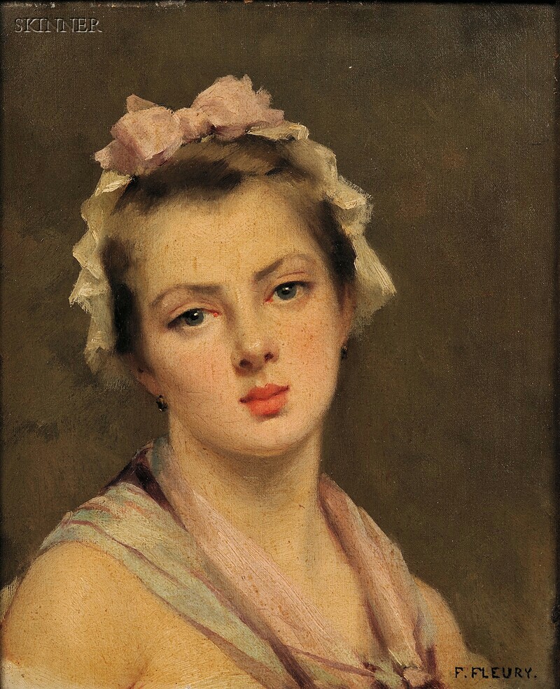 Appraisal: Fanny Laurent Fleury French - Head of a Young Woman