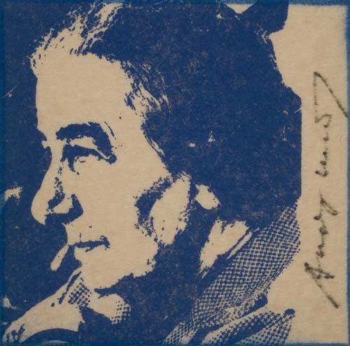 Appraisal: ANDY WARHOL Golda Meir Color screenprint on felt x mm