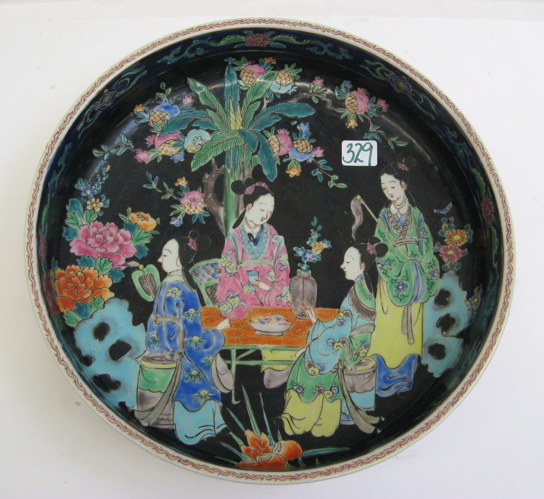 Appraisal: CHINESE FAMILLE VERTE ENAMELED BOWL - dia the interior a