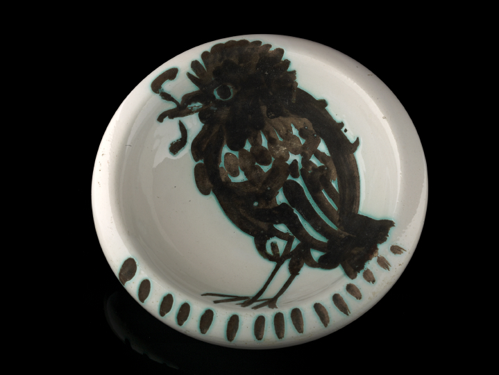 Appraisal: Pablo Picasso Spanish - Bird with Worm partially glazed white